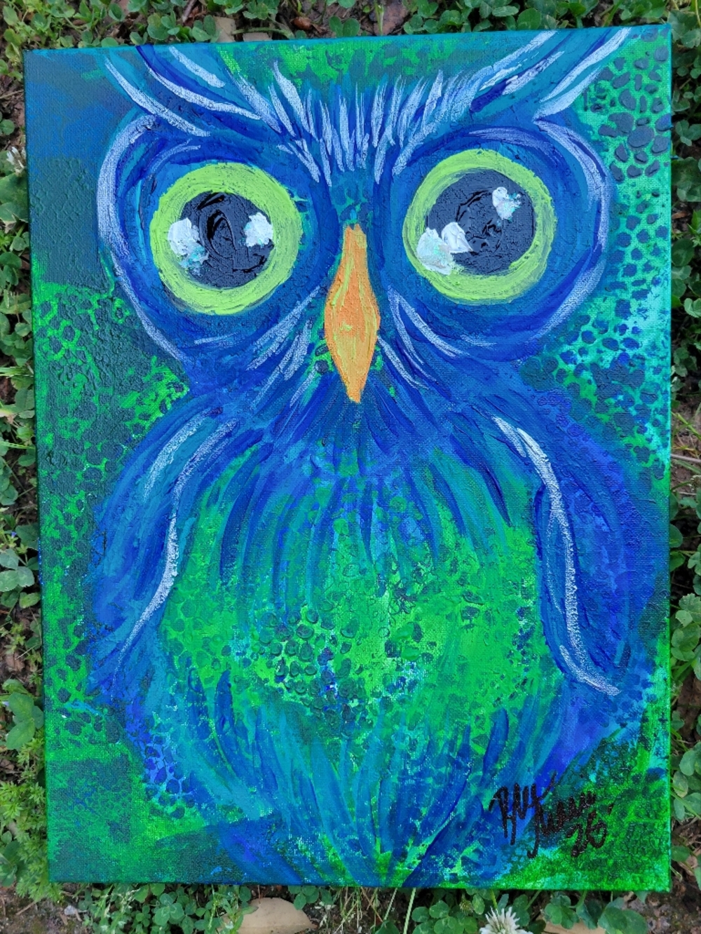 "Give A Hoot, Harold" Original Artwork Created By Brea Marie 12in X 16in - Picture 3 of 8